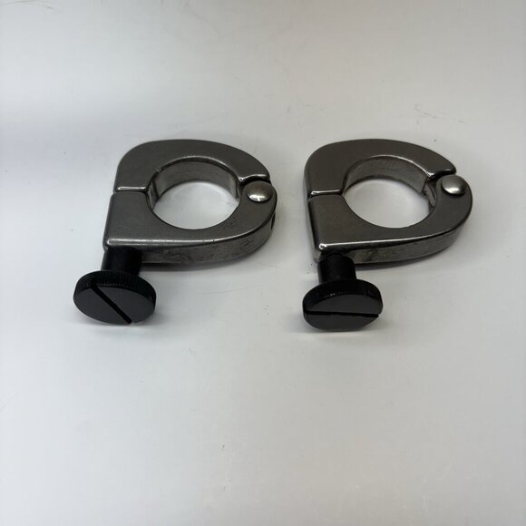 Genuine OEM Harley Davidson Billet Engine Guard Footpeg Chrome Lot Of 2 - Picture 2 of 6